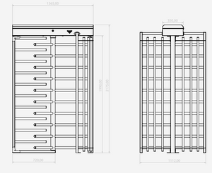 Full Height Turnstile | XRX Series Single Stainless Steel